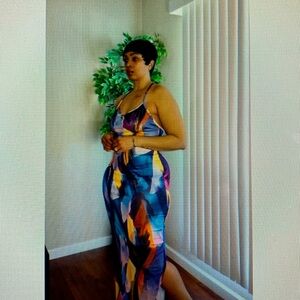 Spaghetti Strap (Crisscross Back) Maxi Dress